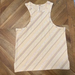 Free People Sidelines Ivory Tank Top